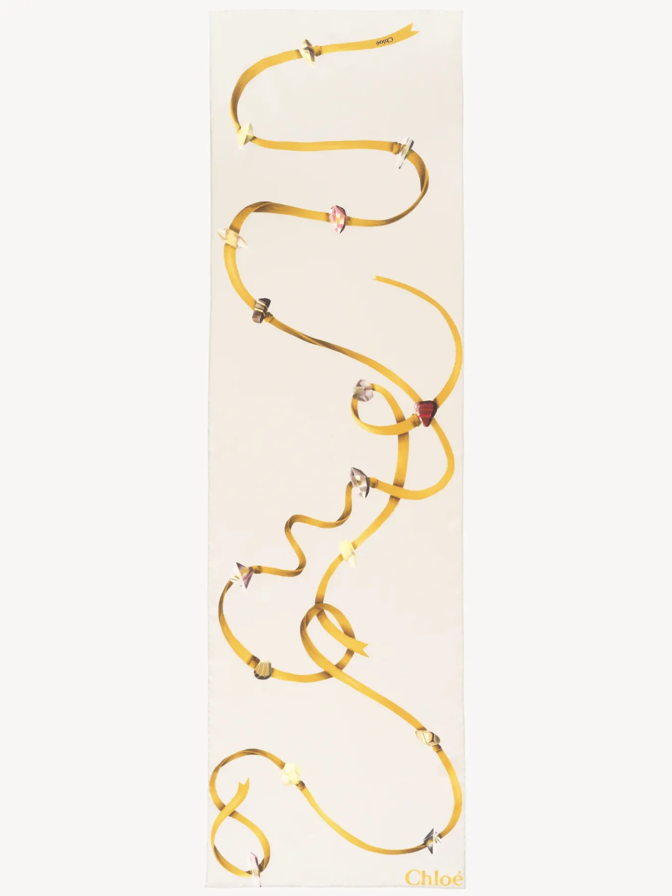 Écharpes Et Accessoires En Soie-Chloé Foulard Rectangulaire Multicolor 2