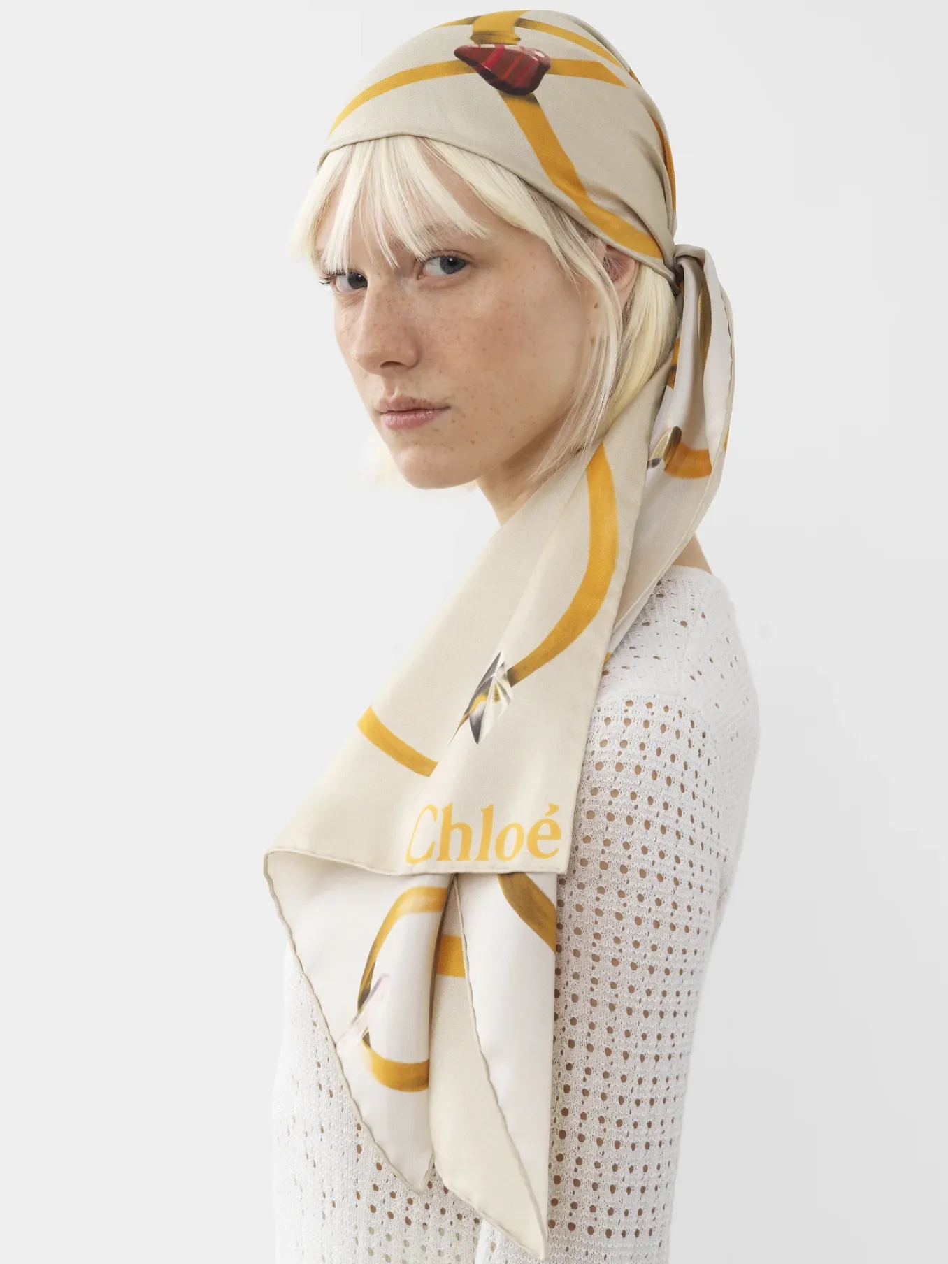 Écharpes Et Accessoires En Soie-Chloé Foulard Rectangulaire Multicolor 2