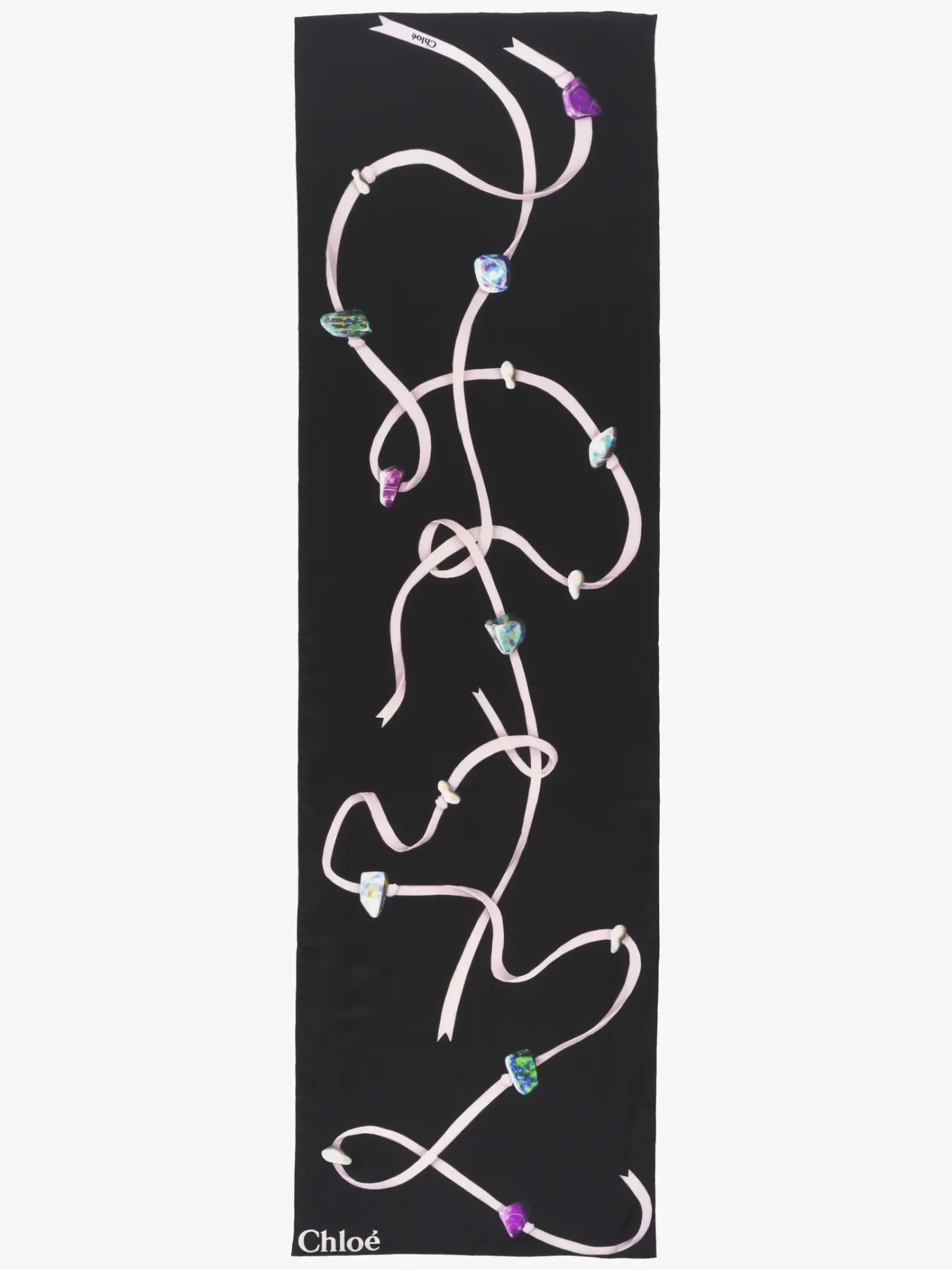 Écharpes Et Accessoires En Soie-Chloé Foulard Rectangulaire Multicolor 4