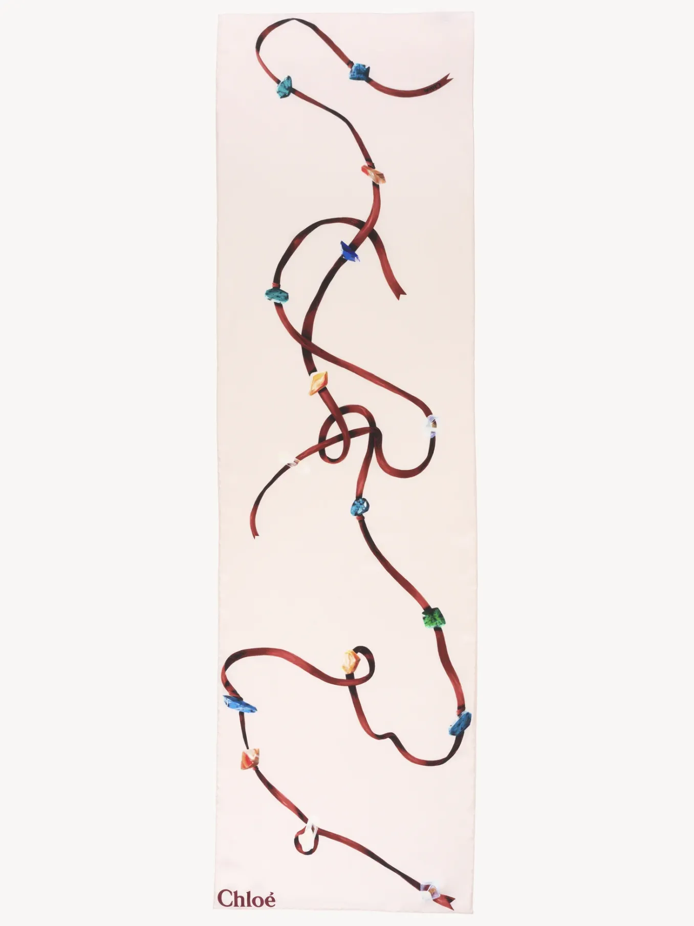 Écharpes Et Accessoires En Soie-Chloé Foulard Rectangulaire Multicolor 1