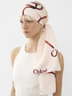 Écharpes Et Accessoires En Soie-Chloé Foulard Rectangulaire Multicolor 1
