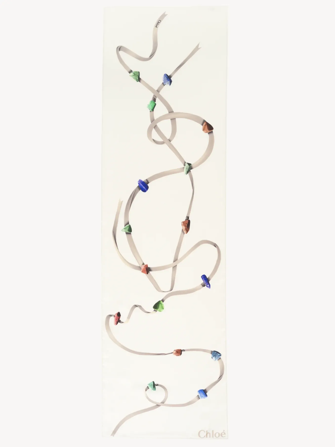 Écharpes Et Accessoires En Soie-Chloé Foulard Rectangulaire Multicolor 3