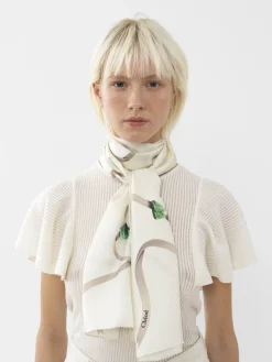Écharpes Et Accessoires En Soie-Chloé Foulard Rectangulaire Multicolor 3