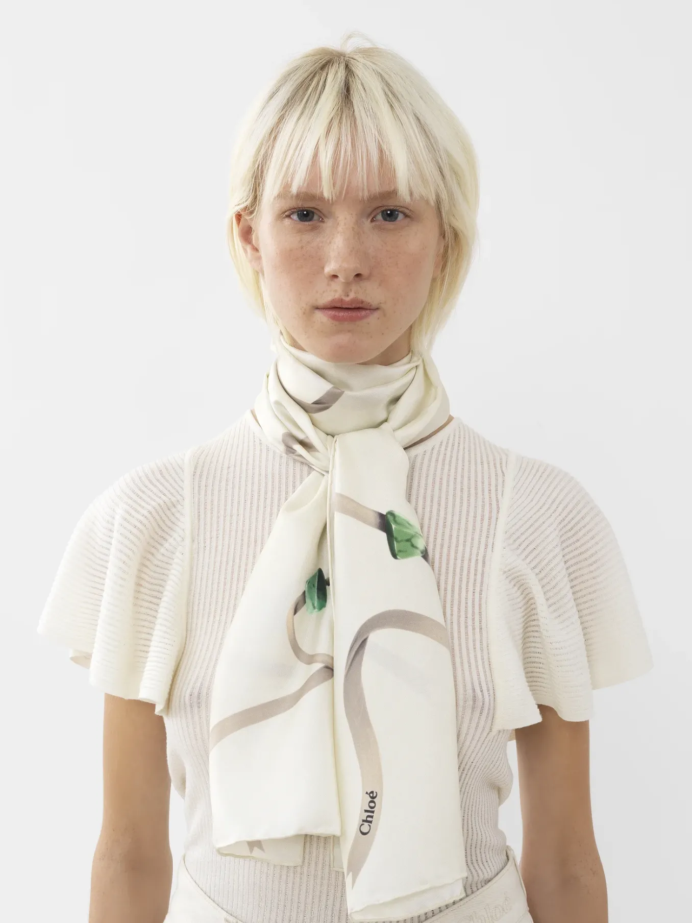Écharpes Et Accessoires En Soie-Chloé Foulard Rectangulaire Multicolor 3