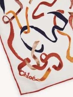Écharpes Et Accessoires En Soie-Chloé Foulard Rubans Multicolor Red 1