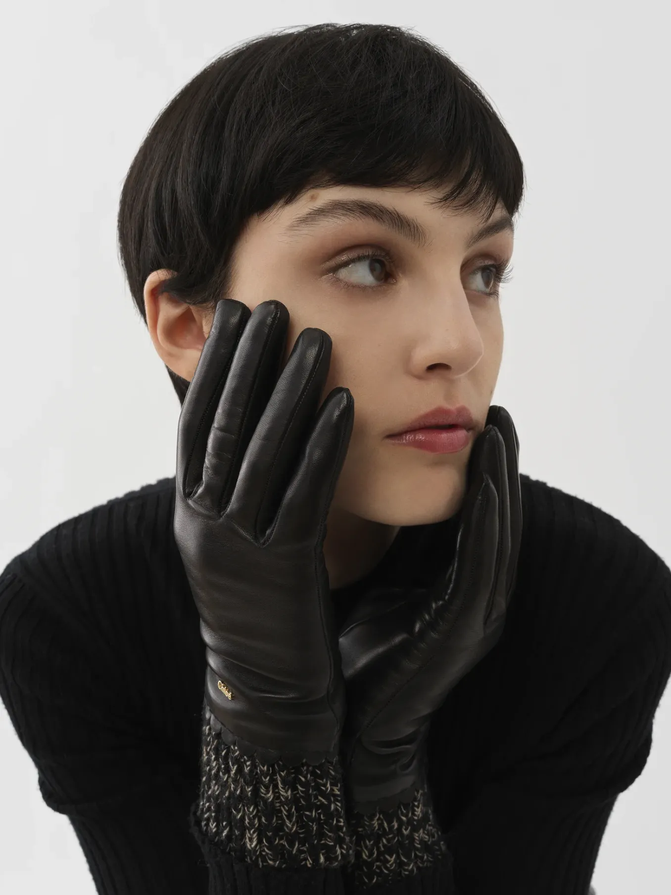 Chapeaux Et Gants-Chloé Gants Jamie Noir