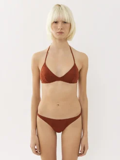 Tenues De Plage-Chloé Haut De Bikini Triangle Papuasia Chloe X Eres Red Ochre
