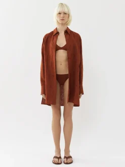Tenues De Plage-Chloé Haut De Bikini Triangle Papuasia Chloe X Eres Red Ochre