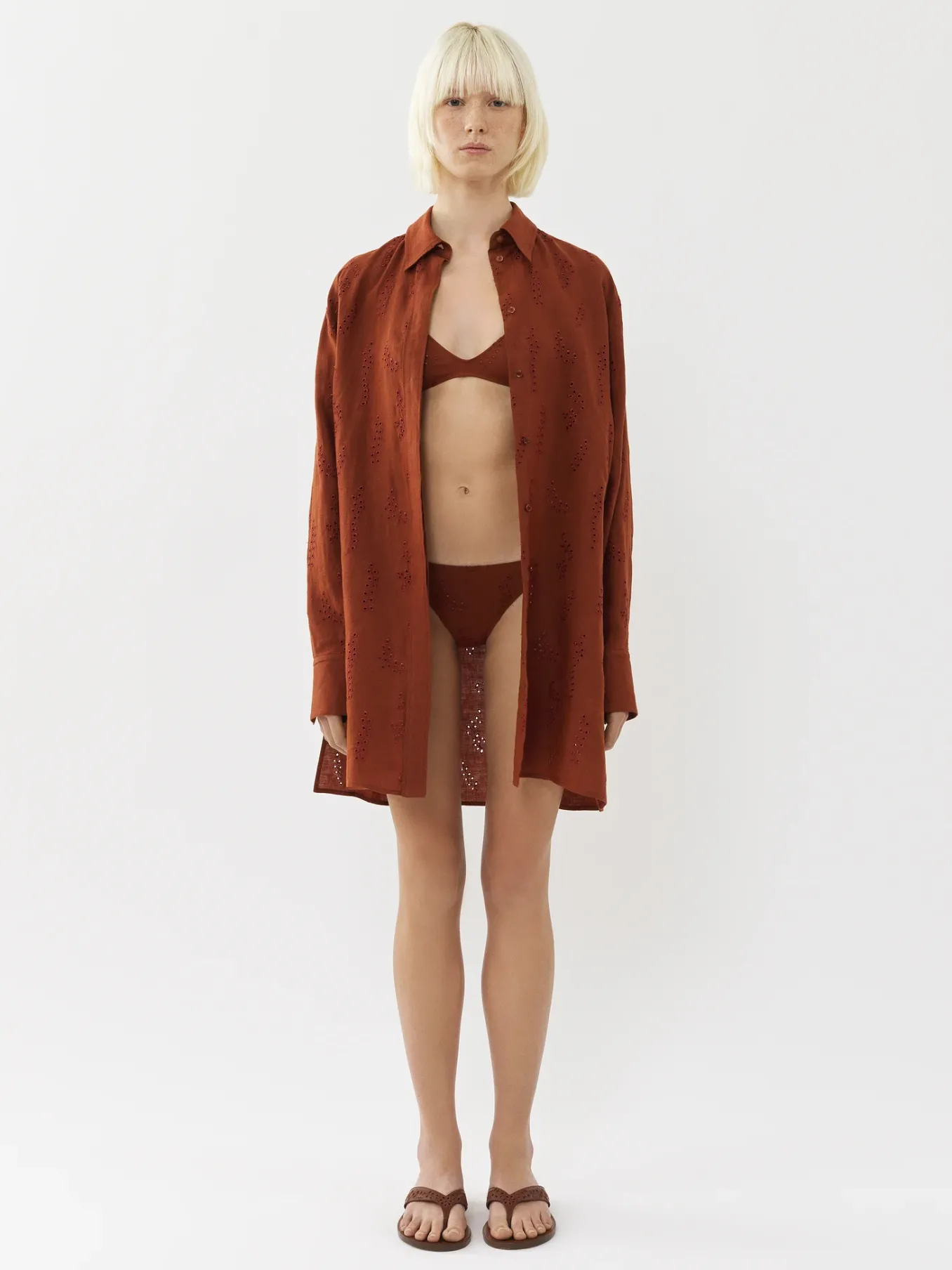 Tenues De Plage-Chloé Haut De Bikini Triangle Papuasia Chloe X Eres Red Ochre