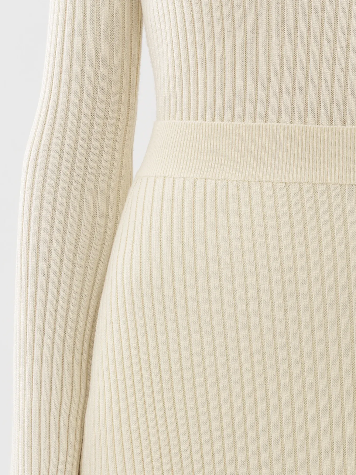 Maille-Chloé Jupe Droite Lovely White