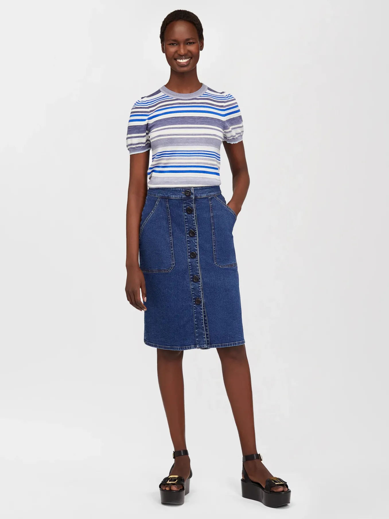 Vêtements-Chloé Jupe Droite Truly Navy