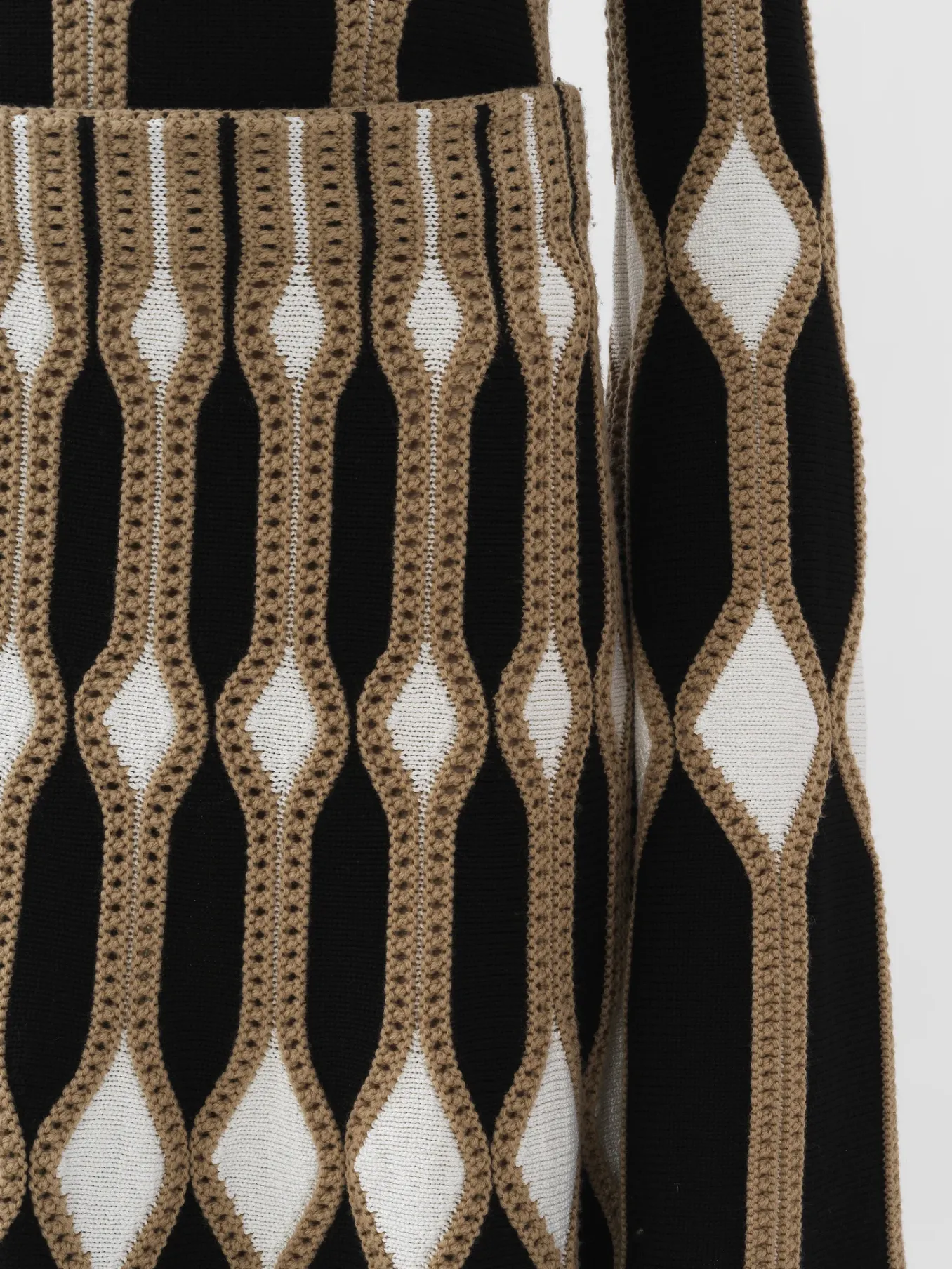 Maille-Chloé Jupe Midi Evasee Desertic Brown