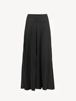 Maille-Chloé Jupe Midi Evasee Noir