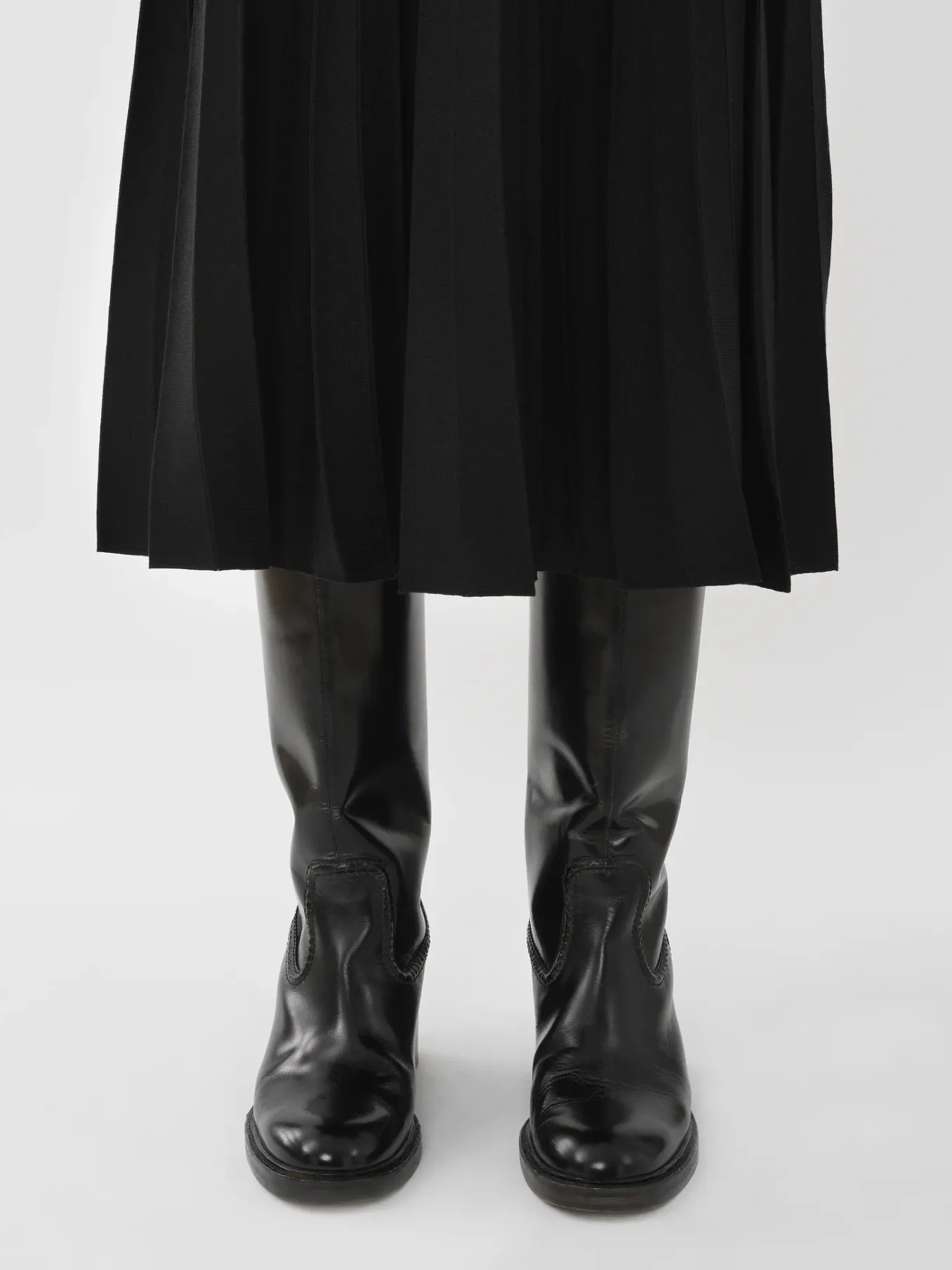 Maille-Chloé Jupe Midi Evasee Noir