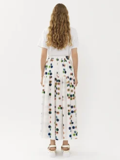 Jupes-Chloé Jupe Midi Froncee Multicolor 1