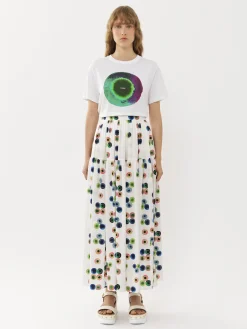 Jupes-Chloé Jupe Midi Froncee Multicolor 1