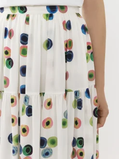 Jupes-Chloé Jupe Midi Froncee Multicolor 1