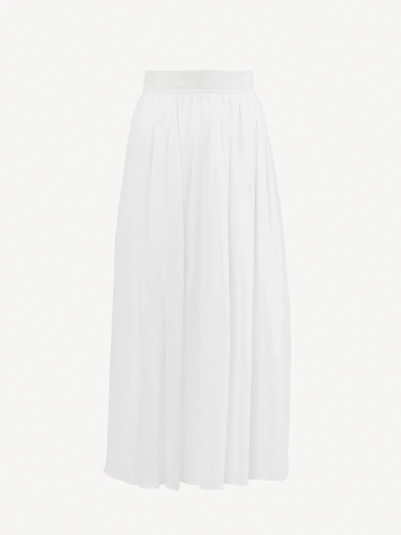 Jupes-Chloé Jupe Midi Froncee Blanc