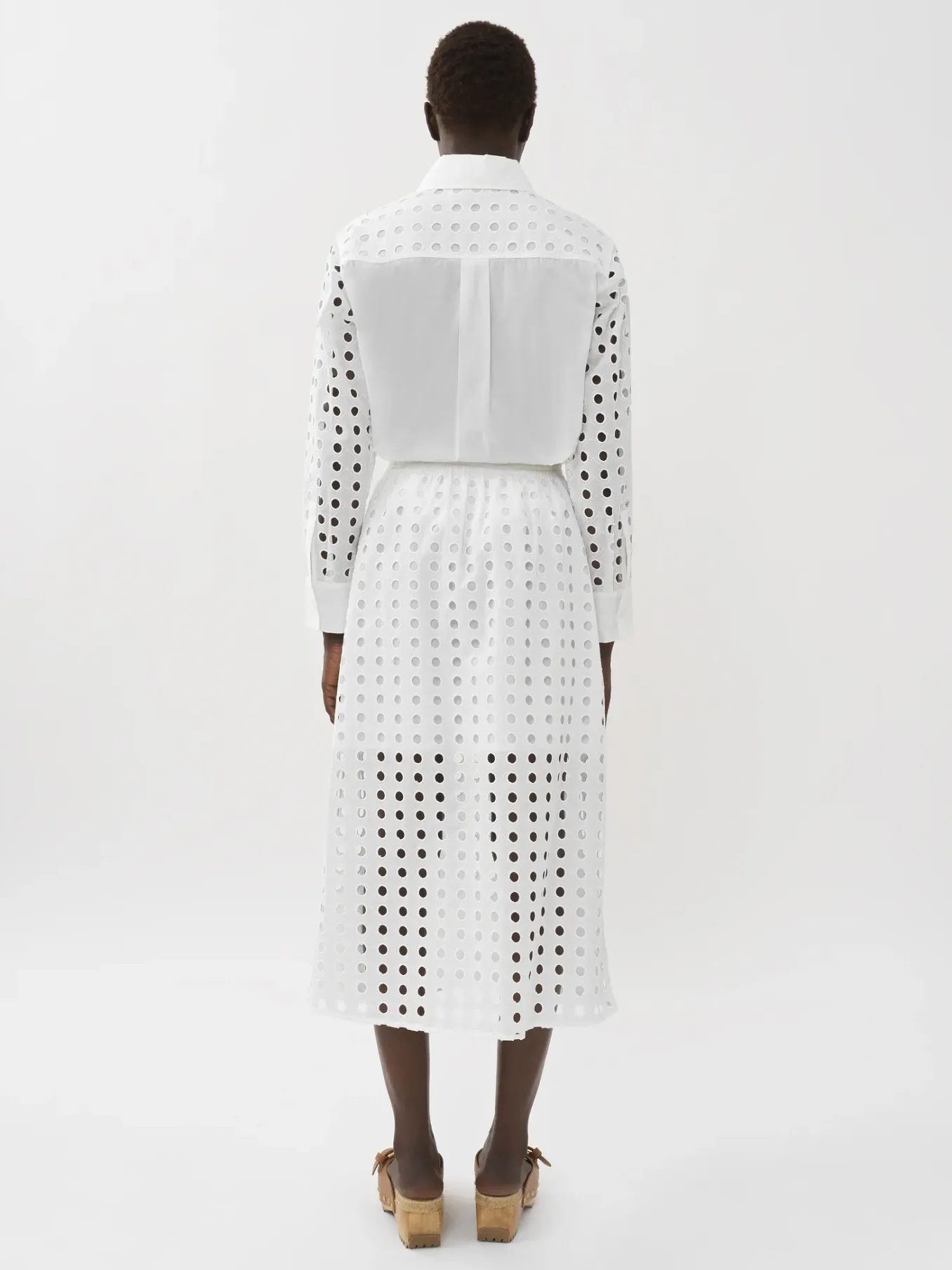 Vêtements-Chloé Jupe Midi Superposee Blanc