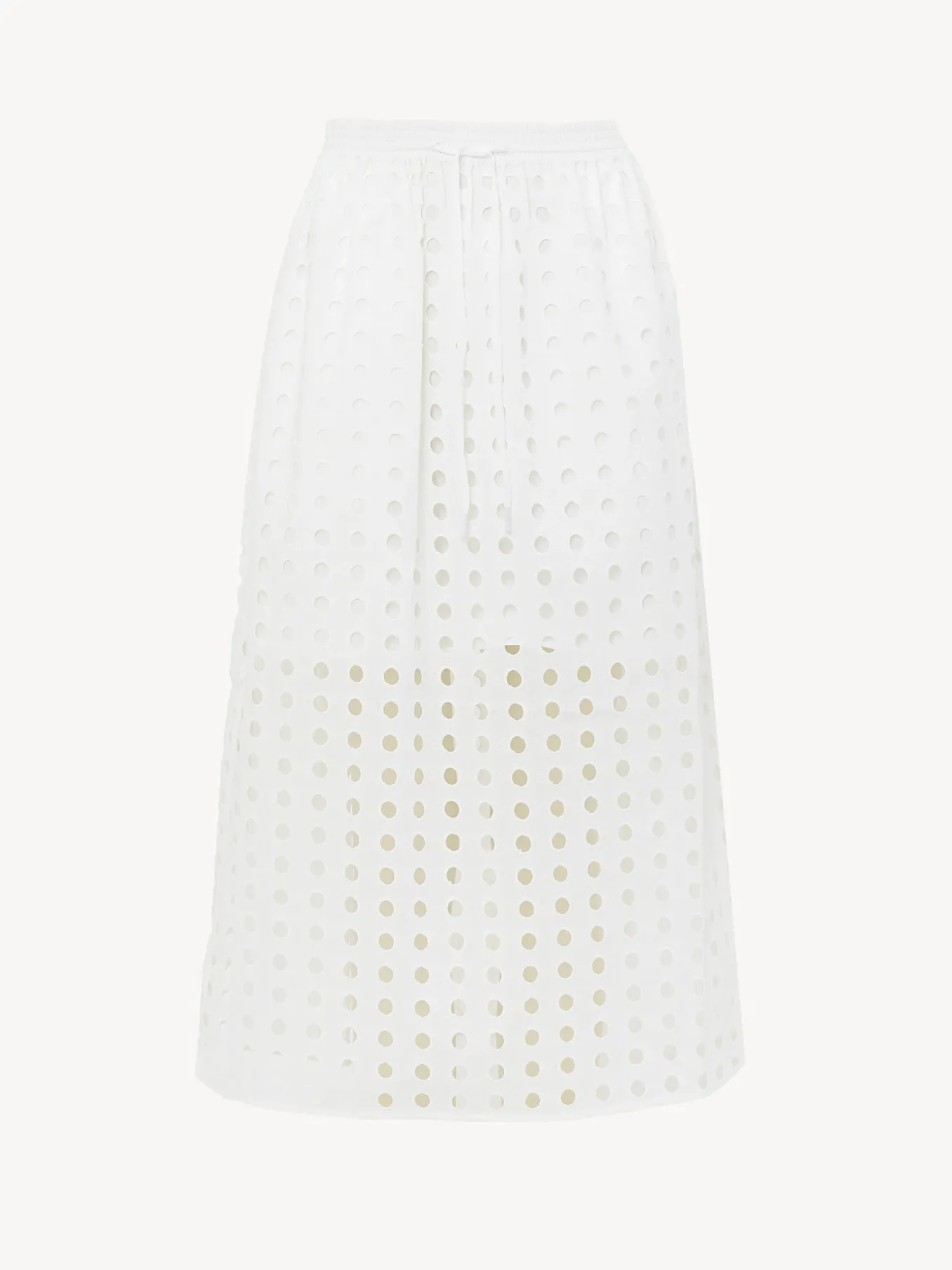 Vêtements-Chloé Jupe Midi Superposee Blanc