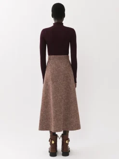Jupes-Chloé Jupe Midi Trapeze Multicolor 2