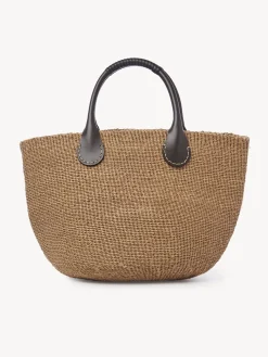 Sacs Cabas-Chloé Large Panier Palma Chloe X Eres Somber Brown