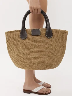 Sacs Cabas-Chloé Large Panier Palma Chloe X Eres Somber Brown