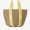 Sacs Cabas-Chloé Large Panier Woody Yellow - Beige 1