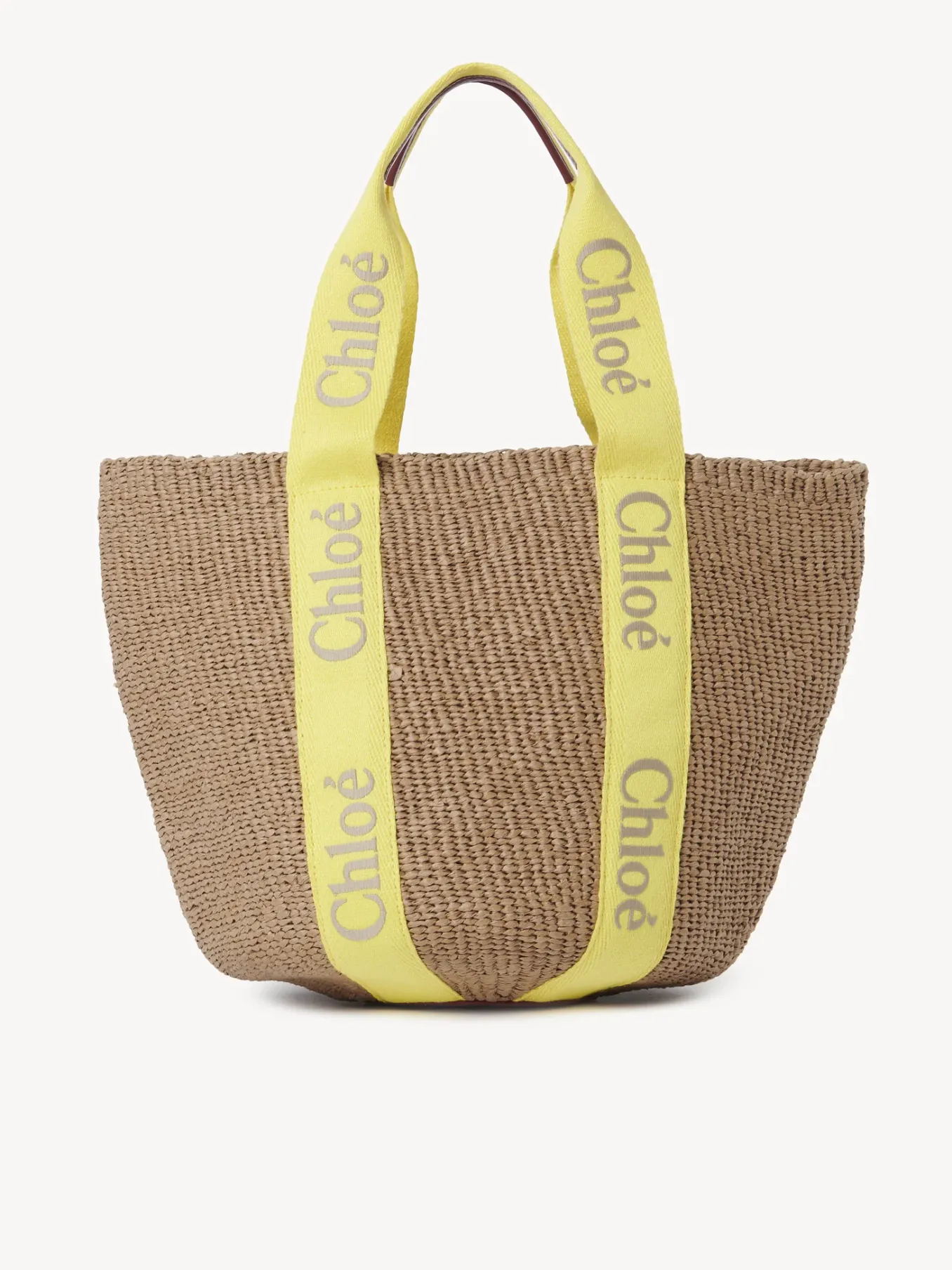 Sacs Cabas-Chloé Large Panier Woody Yellow - Beige 1