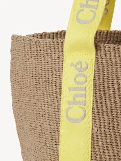 Sacs Cabas-Chloé Large Panier Woody Yellow - Beige 1