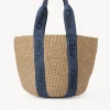 Sacs Cabas-Chloé Large Panier Woody Denim