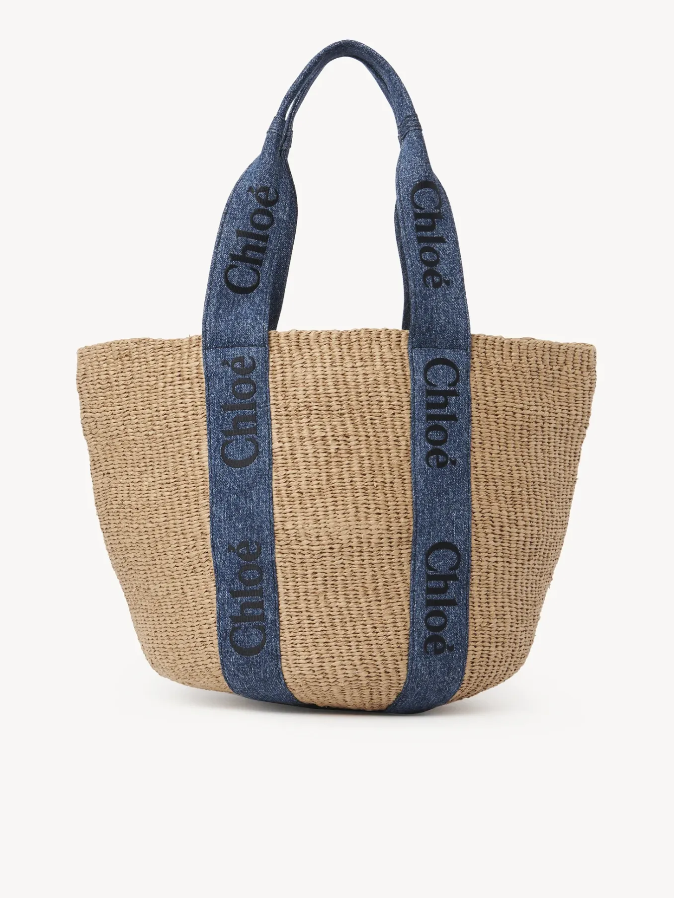 Sacs Cabas-Chloé Large Panier Woody Denim