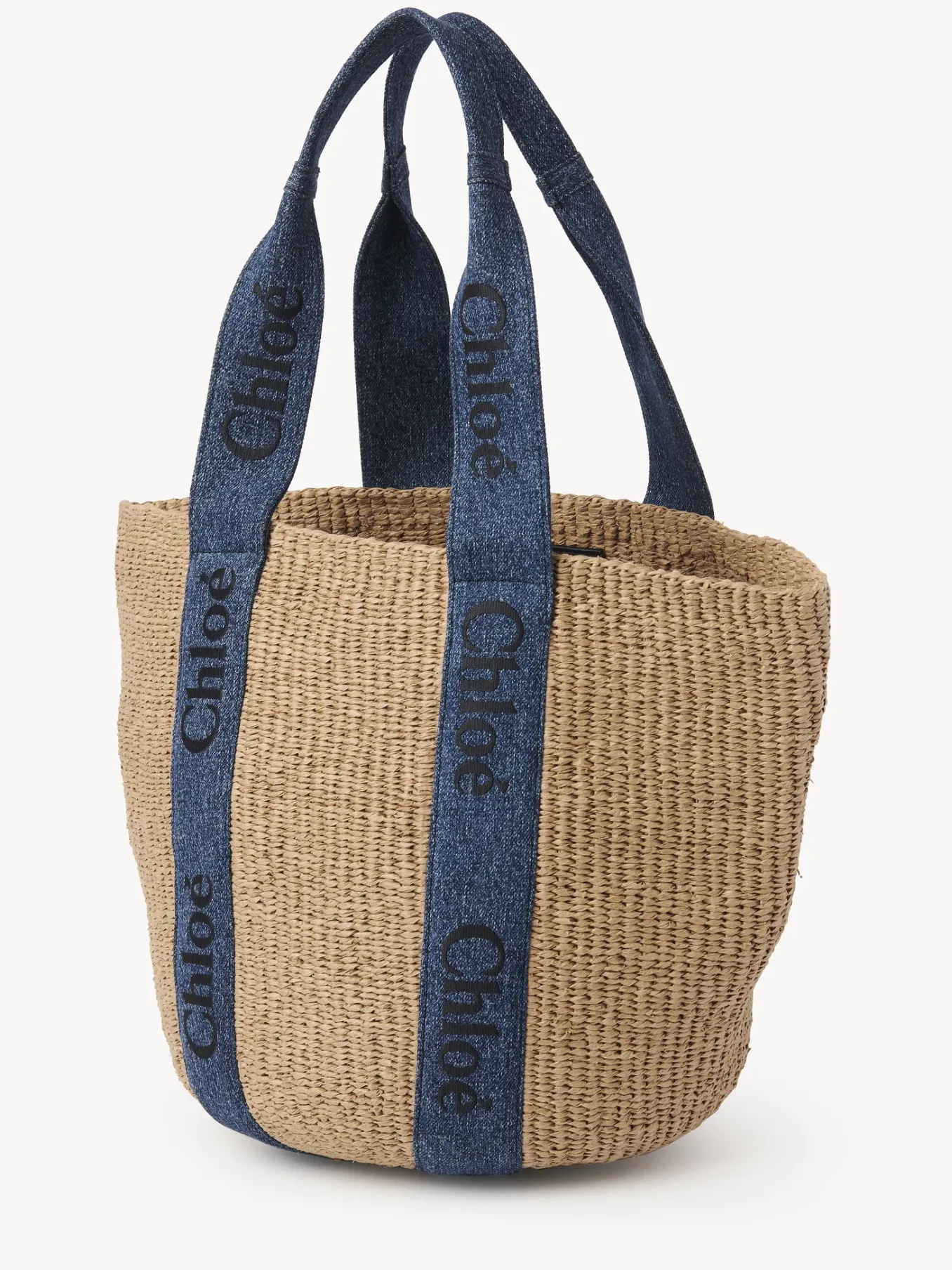 Sacs Cabas-Chloé Large Panier Woody Denim