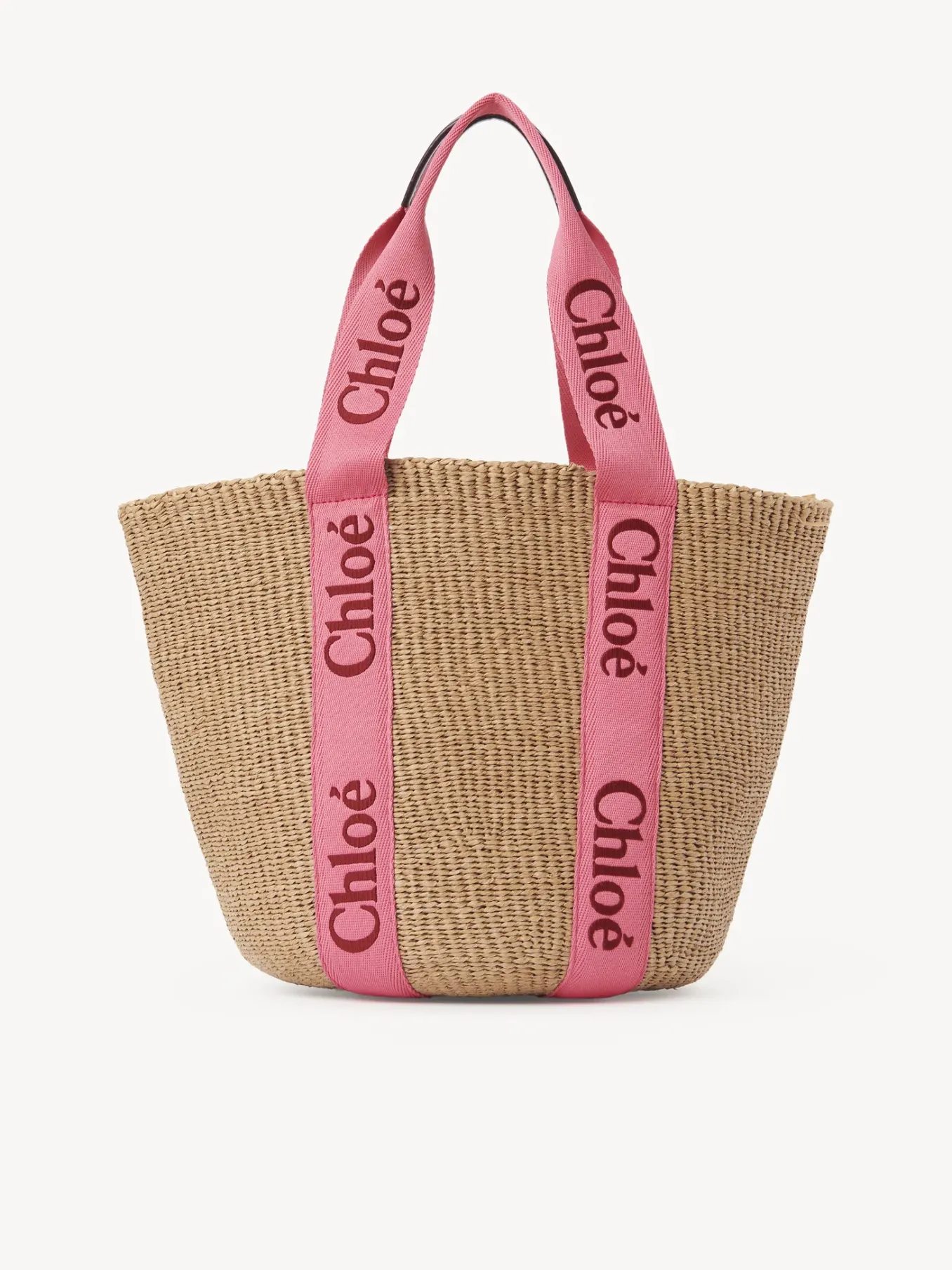 Sacs Cabas-Chloé Large Panier Woody Pink - Red 1