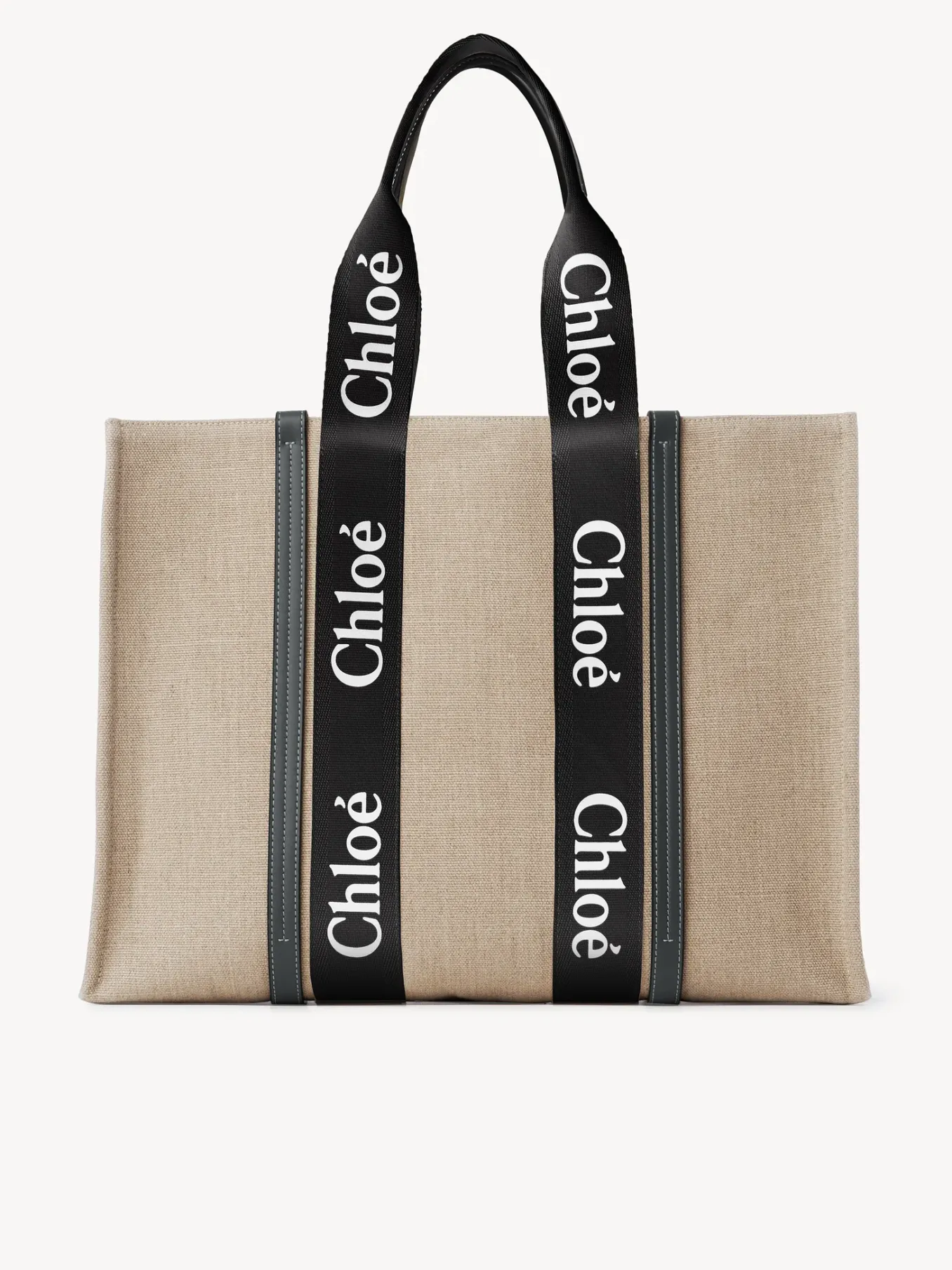 Sacs Cabas-Chloé Large Sac Cabas Woody Black - Blue 1