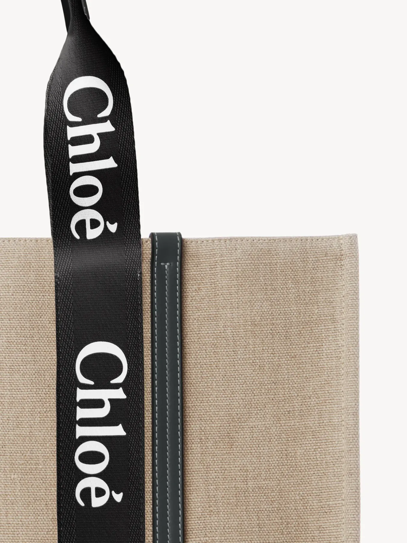 Sacs Cabas-Chloé Large Sac Cabas Woody Black - Blue 1