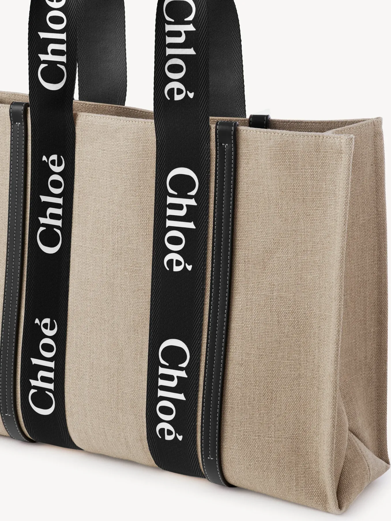 Sacs Cabas-Chloé Large Sac Cabas Woody Black - Blue 1