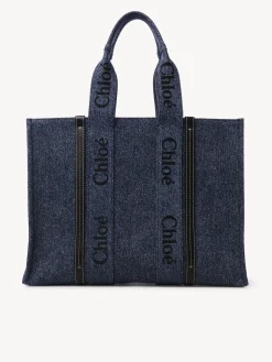 Sacs Cabas-Chloé Large Sac Cabas Woody Denim