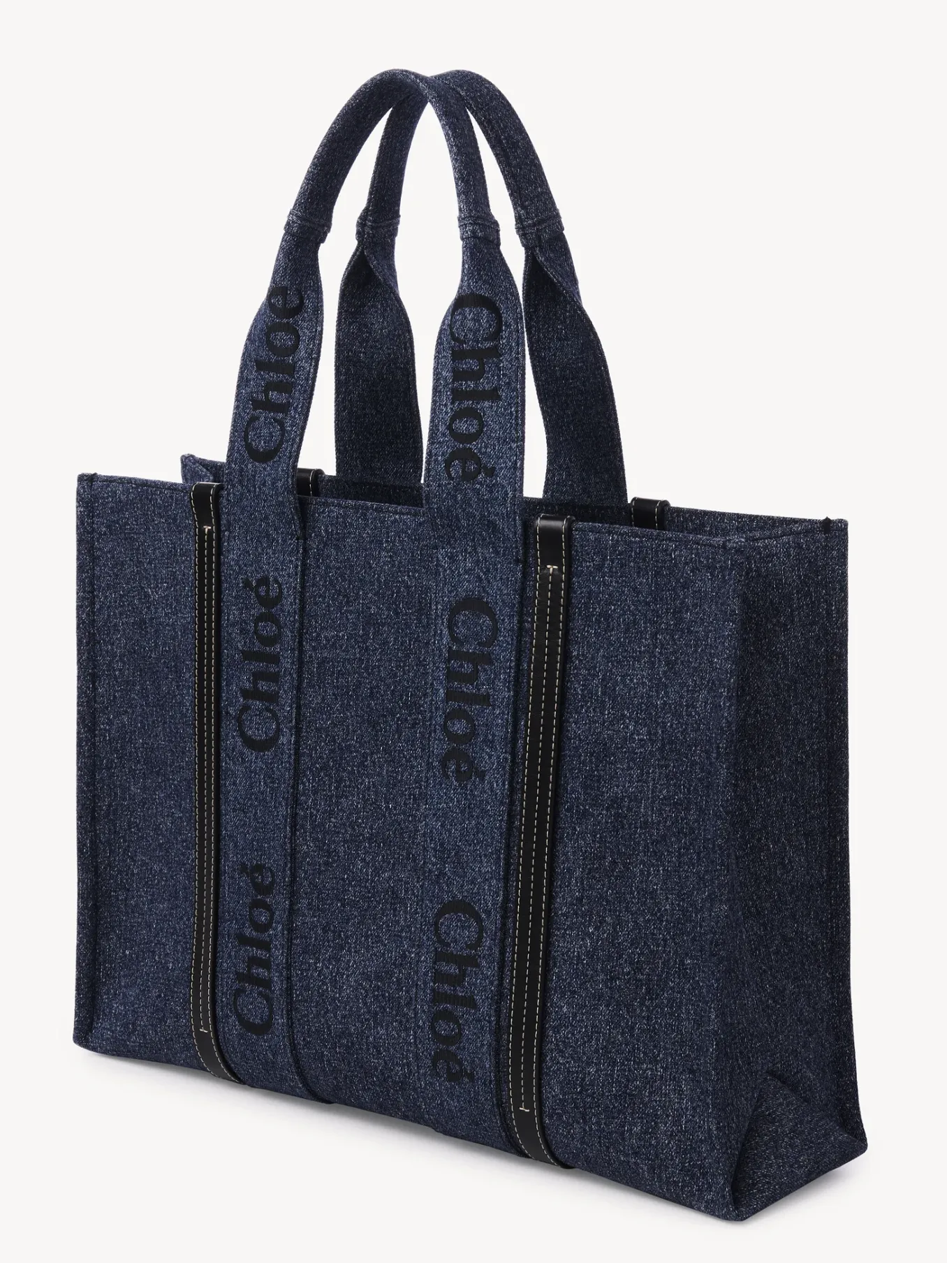Sacs Cabas-Chloé Large Sac Cabas Woody Denim