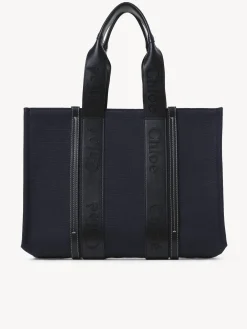 Sacs Cabas-Chloé Large Sac Cabas Woody Deep Denim