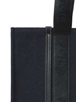 Sacs Cabas-Chloé Large Sac Cabas Woody Deep Denim