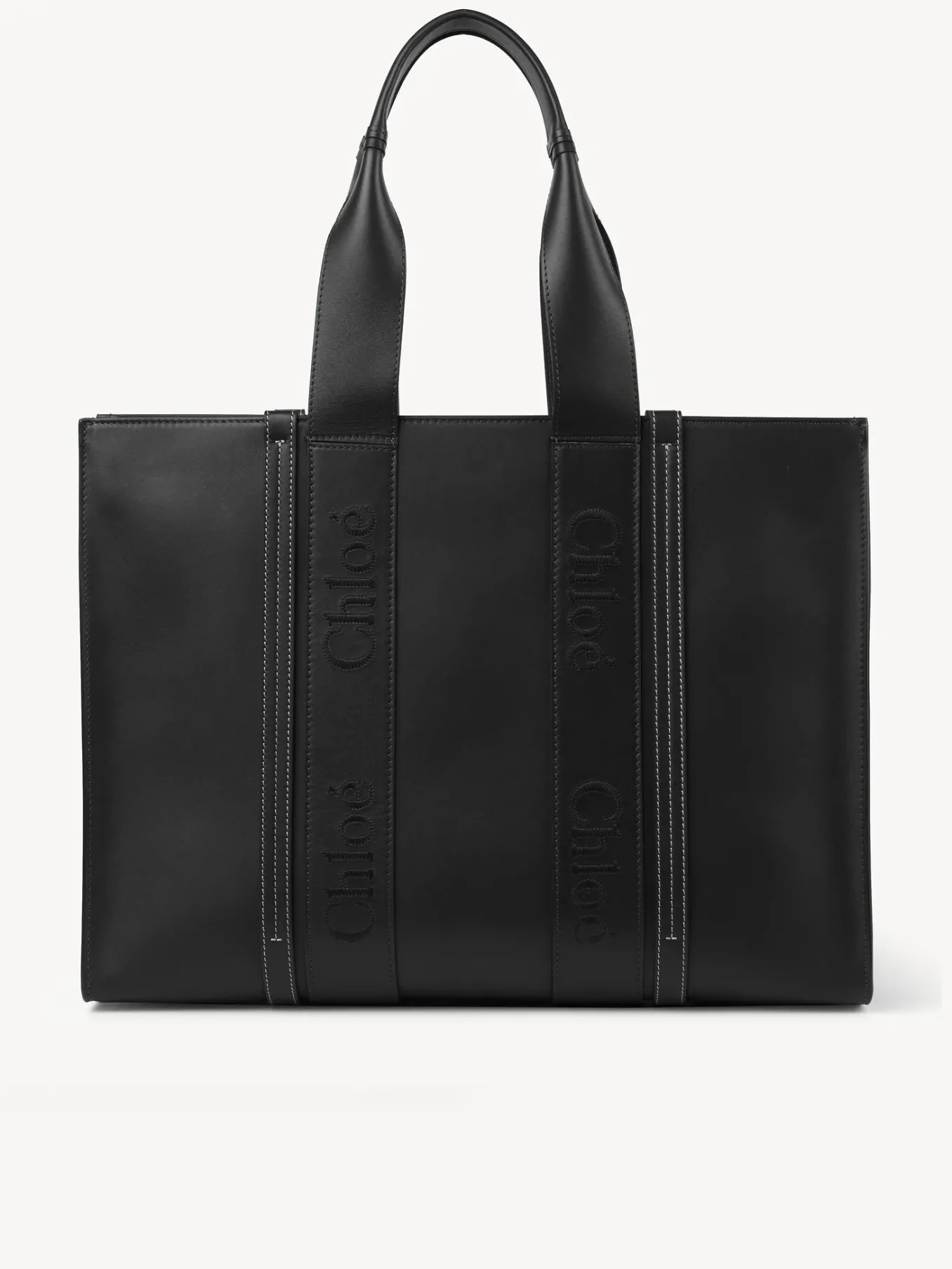 Sacs Cabas-Chloé Large Sac Cabas Woody Noir