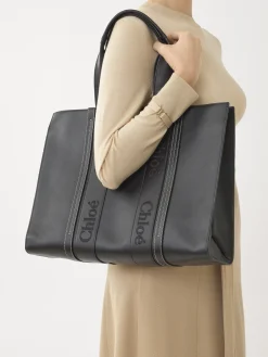 Sacs Cabas-Chloé Large Sac Cabas Woody Noir