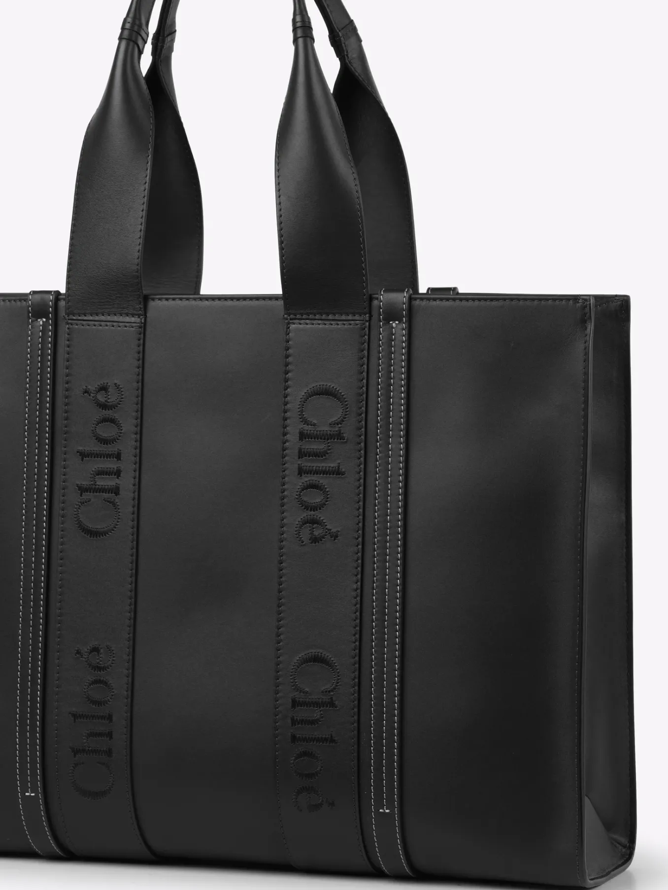 Sacs Cabas-Chloé Large Sac Cabas Woody Noir