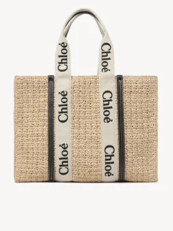 Sacs Cabas-Chloé Large Sac Cabas Woody Sand
