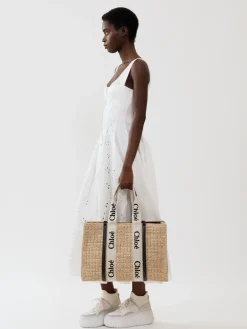 Sacs Cabas-Chloé Large Sac Cabas Woody Sand