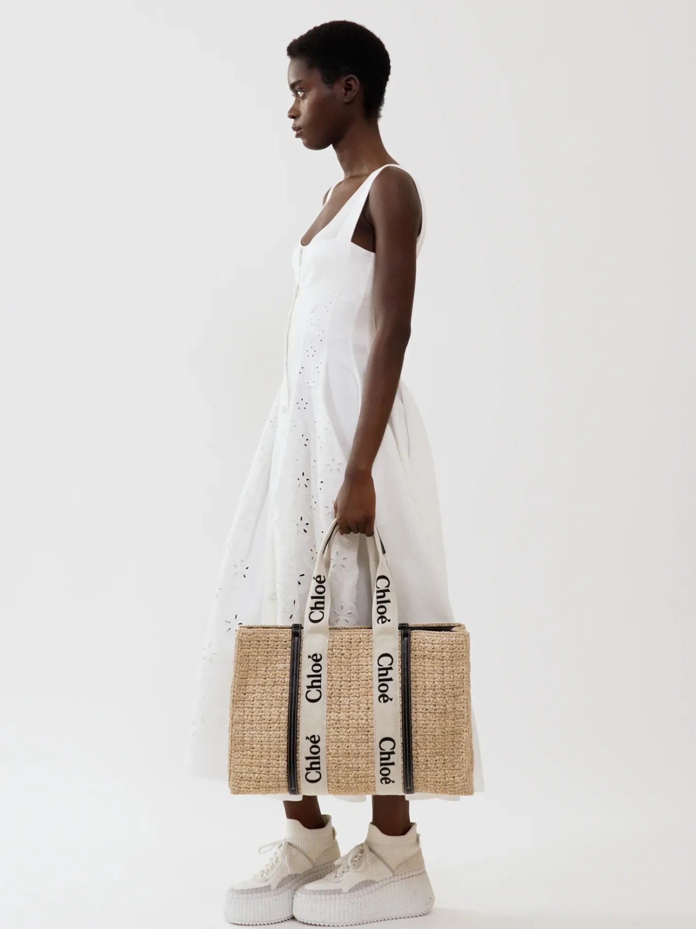 Sacs Cabas-Chloé Large Sac Cabas Woody Sand