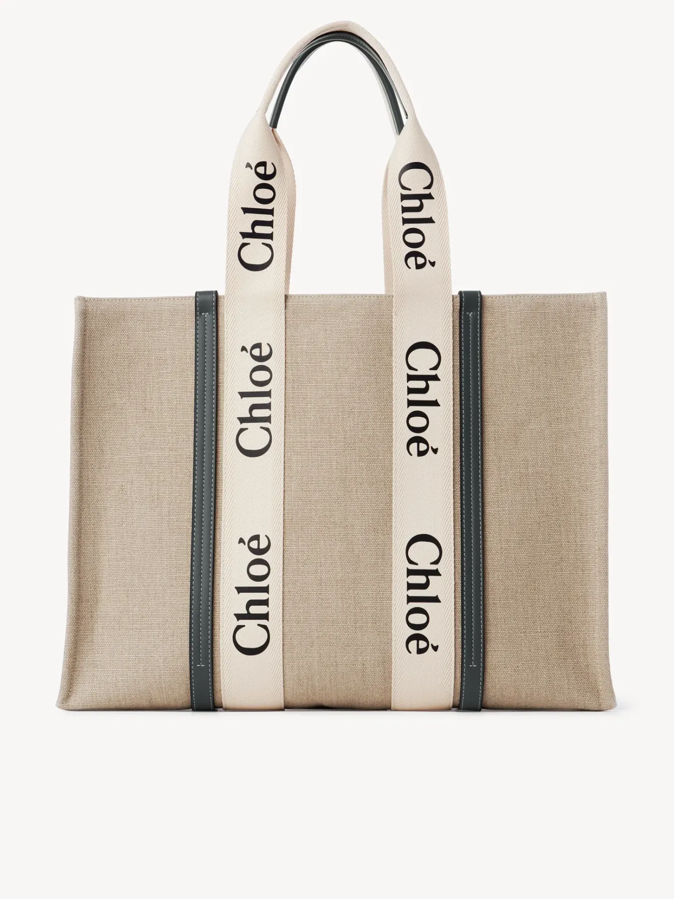 Sacs Cabas-Chloé Large Sac Cabas Woody White - Blue 1
