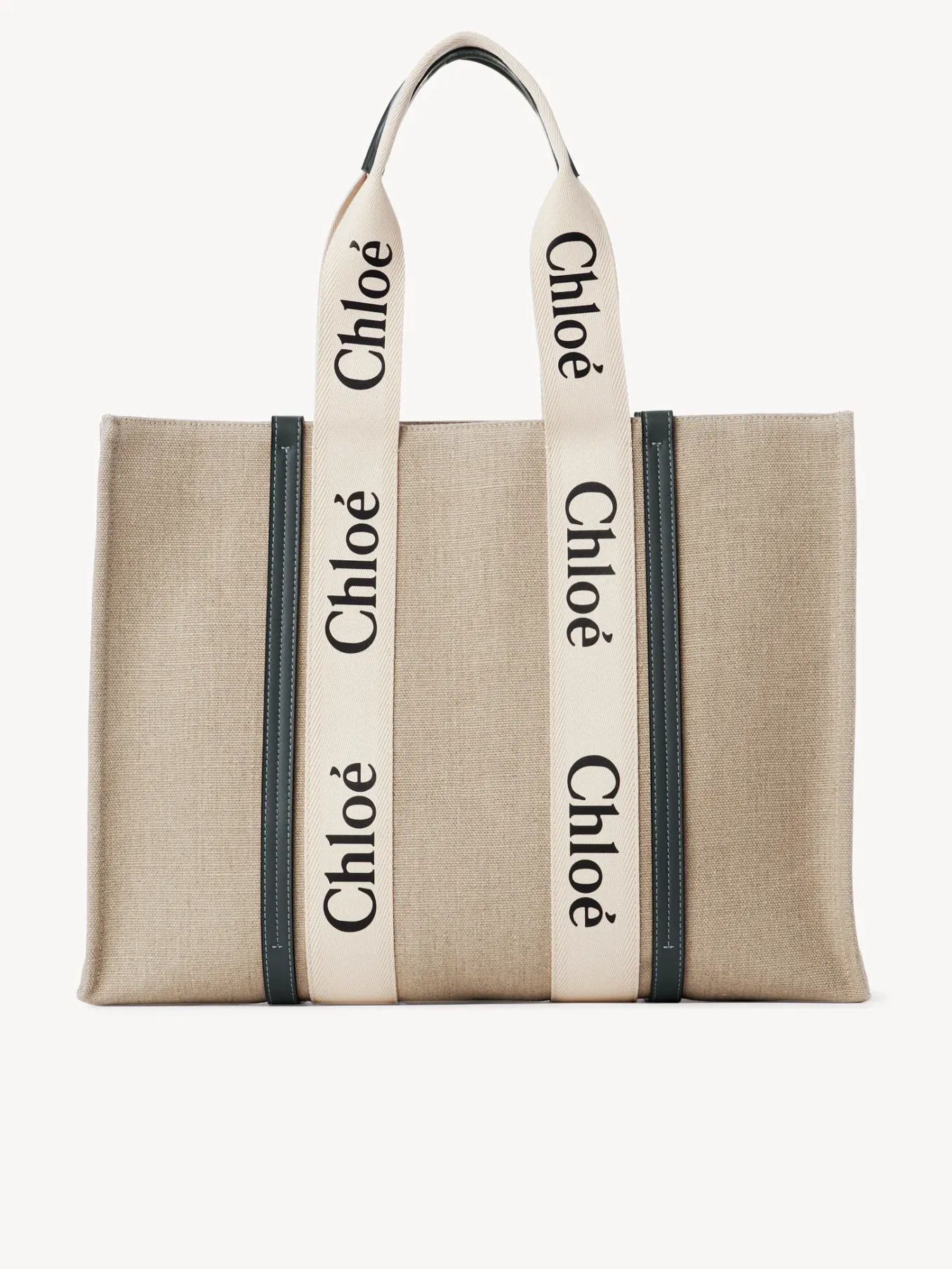 Sacs Cabas-Chloé Large Sac Cabas Woody White - Blue 1