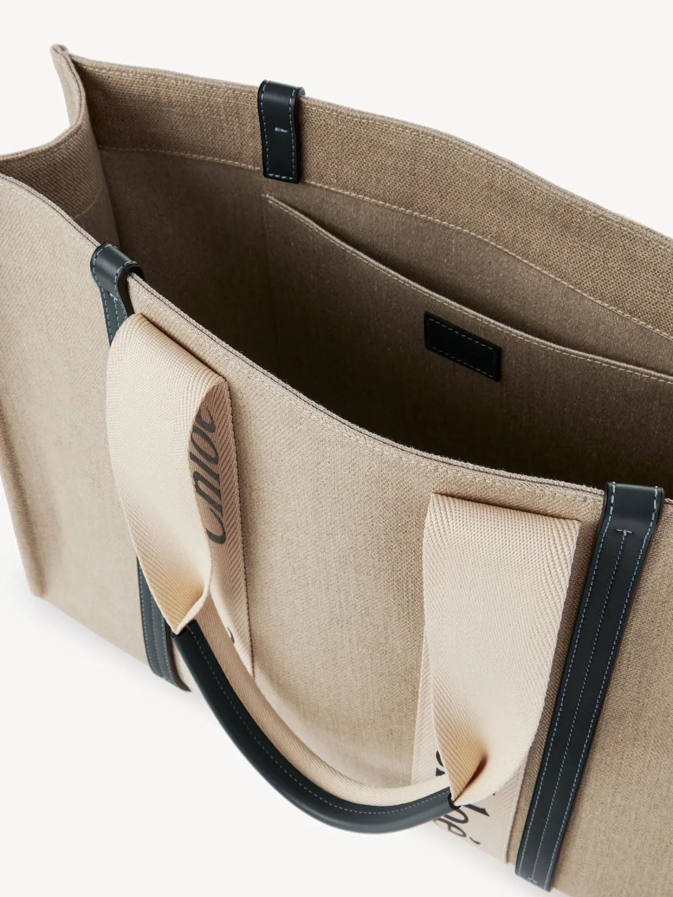 Sacs Cabas-Chloé Large Sac Cabas Woody White - Blue 1
